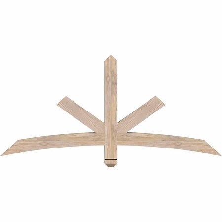 Ekena Millwork Alberta Smooth Timber Gable Bracket, Douglas Fir, 60"W x 27"H x 3 1/2"D x 3 1/2"F, 11/12 Pitch GBW060X27X0404ALB00SDF